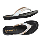 Inblu Women Silver V Shape Slipper with Slip-on Closure (ME03_SILVER)