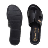 Inblu Women Black Mule Open Toe Flat Sandal (ME08_BLACK)