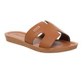 Inblu Women Tan Mule Open Toe Flat Sandal (ME08_TAN)