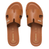 Inblu Women Tan Mule Open Toe Flat Sandal (ME08_TAN)
