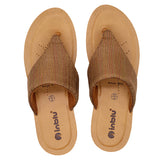 Inblu Women Copper Thong Style Slip-On Sandal with Textured Upper (MF47_COPPER)