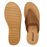 Inblu Women Copper Thong Style Slip-On Sandal with Textured Upper (MF47_COPPER)