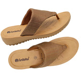 Inblu Women Copper Thong Style Slip-On Sandal with Textured Upper (MF47_COPPER)