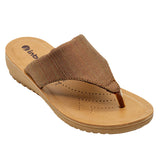 Inblu Women Copper Thong Style Slip-On Sandal with Textured Upper (MF47_COPPER)