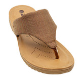 Inblu Women Copper Thong Style Slip-On Sandal with Textured Upper (MF47_COPPER)