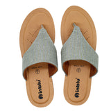 Inblu Women Grey Thong Style Slip-On Sandal with Textured Upper (MF47_GREY)
