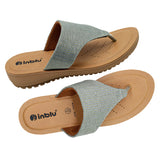 Inblu Women Grey Thong Style Slip-On Sandal with Textured Upper (MF47_GREY)