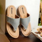 Inblu Women Grey Thong Style Slip-On Sandal with Textured Upper (MF47_GREY)