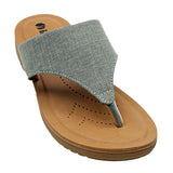 Inblu Women Grey Thong Style Slip-On Sandal with Textured Upper (MF47_GREY)