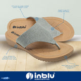 Inblu Women Grey Thong Style Slip-On Sandal with Textured Upper (MF47_GREY)