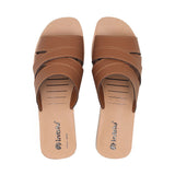 Inblu Women Tan Mule Shape Wedge Sandal with Slip-on Closure (MR50_TAN)