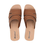 Inblu Women Tan Mule Shape Wedge Sandal with Slip-on Closure (MR50_TAN)