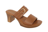 Inblu Women Tan Block Heel Sandal with Buckle Styling (MS19_TAN)