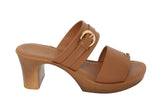Inblu Women Tan Block Heel Sandal with Buckle Styling (MS19_TAN)