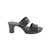 Inblu Women Black Block Heel Sandal with Buckle Styling (MS19_BLACK)