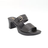 Inblu Women Black Block Heel Sandal with Buckle Styling (MS19_BLACK)