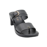 Inblu Women Black Block Heel Sandal with Buckle Styling (MS19_BLACK)