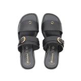 Inblu Women Black Block Heel Sandal with Buckle Styling (MS19_BLACK)