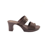 Inblu Women Brown Block Heel Sandal with Buckle Styling (MS19_BROWN)