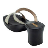 Inblu Women Copper Embelished Block Heel Sandal (MS24_COPPER)