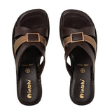 Inblu Women Copper Mule Style Block Heel Sandal with Slip-on Closure (MS27_COPPER)