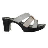 Inblu Women Grey Mule Style Block Heel Sandal with Slip-on Closure (MS27_GREY)
