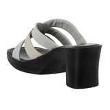 Inblu Women Grey Mule Style Block Heel Sandal with Slip-on Closure (MS27_GREY)