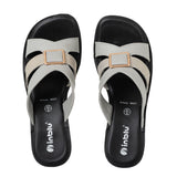 Inblu Women Grey Mule Style Block Heel Sandal with Slip-on Closure (MS27_GREY)