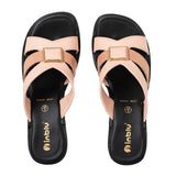 Inblu Women Peach Mule Style Block Heel Sandal with Slip-on Closure (MS27_PEACH)