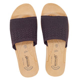 Aerowalk Women Brown Slide Style Sandal with Knitted Upper (MZ04_BROWN)