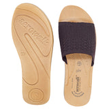 Aerowalk Women Brown Slide Style Sandal with Knitted Upper (MZ04_BROWN)