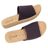 Aerowalk Women Brown Slide Style Sandal with Knitted Upper (MZ04_BROWN)