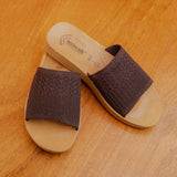 Aerowalk Women Brown Slide Style Sandal with Knitted Upper (MZ04_BROWN)