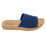 Aerowalk Women Navy Blue Slide Style Sandal with Knitted Upper (MZ04_N.BLUE)