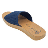 Aerowalk Women Navy Blue Slide Style Sandal with Knitted Upper (MZ04_N.BLUE)