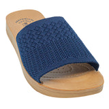 Aerowalk Women Navy Blue Slide Style Sandal with Knitted Upper (MZ04_N.BLUE)