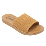 Aerowalk Women Beige Slide Style Sandal with Knitted Upper (MZ04_BEIGE)