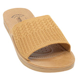 Aerowalk Women Beige Slide Style Sandal with Knitted Upper (MZ04_BEIGE)