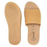 Aerowalk Women Beige Slide Style Sandal with Knitted Upper (MZ04_BEIGE)