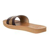 Aerowalk Women Maroon & Gold Slide Design Sandal with Colorblocked Upper (MZ05_MAROON)