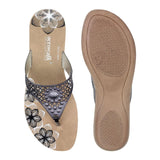 Aerowalk Women Slipper #NBA6 - BLACK