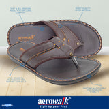 Aerowalk Men Brown Thong Style Sandal (NT77_BROWN)