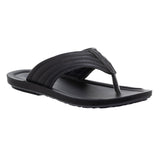 Aerowalk Men Black Thong Style Flip-Flop with Textured Upper (NV08_BLACK)