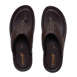 Aerowalk Men Brown Thong Style Flip-Flop with Textured Upper (NV08_BROWN)