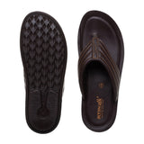 Aerowalk Men Brown Thong Style Flip-Flop with Textured Upper (NV08_BROWN)
