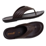 Aerowalk Men Brown Thong Style Flip-Flop with Textured Upper (NV08_BROWN)