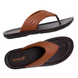 Aerowalk Men Tan Thong Style Flip-Flop with Textured Upper (NV08_TAN)