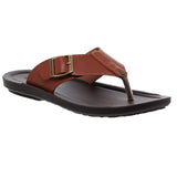 Aerowalk Men Tan V-Shape Sandal with Buckle Styling (NV22_TAN)