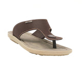 Aerowalk Men Brown T-Shape Sandal with Perforated Upper & Slip-on Closure (NVAT_BROWN)