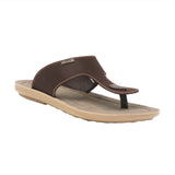 Aerowalk Men Brown T-Shape Sandal with Perforated Upper & Slip-on Closure (NVAT_BROWN)